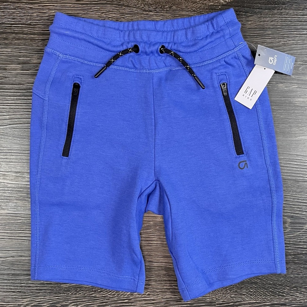 GapFit Kids Fit Tech Shorts Boys Small (6-7) NWT Blue Stretch Casual‎ Sporty